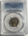 1938-D BUFFALO NICKEL GRADED PCGS MS66 TONED