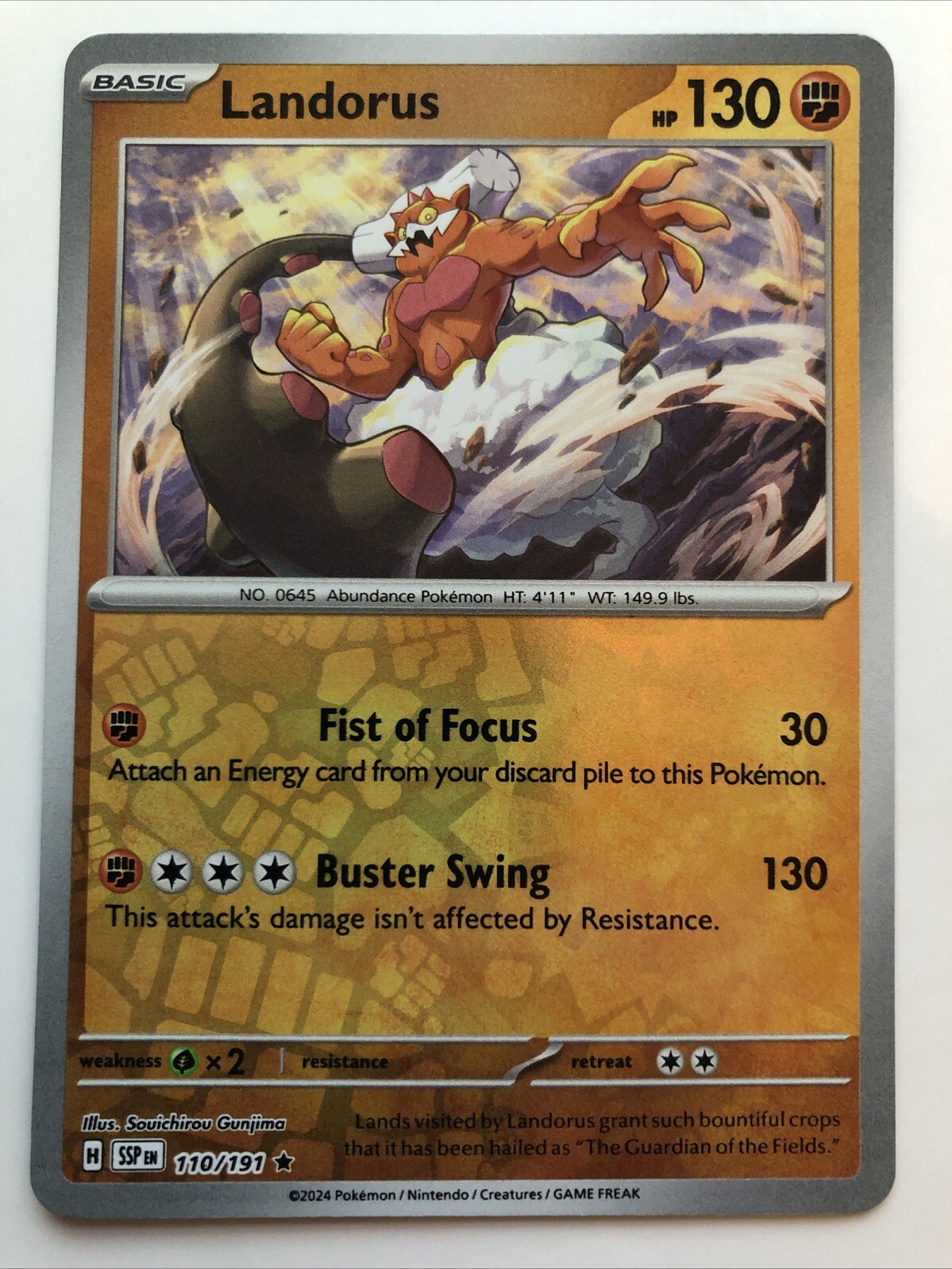 Pokémon TCG Surging Sparks Landorus Reverse Holofoil 110/191 NM Rare