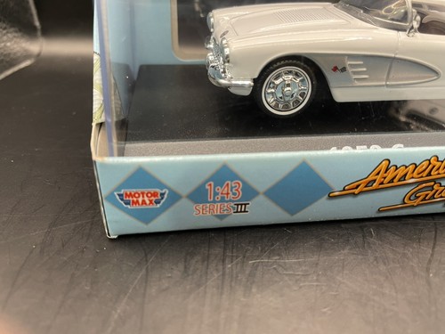 Chevy Corvette 1958 convertible 1:43 Motormax blanco American Graffiti y 1 abierto - Imagen 3 de 6