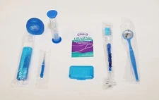 DENTAL ORTHODONTIC BRACES BRACKETS ORAL CARE CLEANING COMPLETE DELUXE KIT