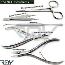 Podiatry Toenail Removal Kit Ingrown Thwaites Clipper Cutter Nail Lifter Tweezer