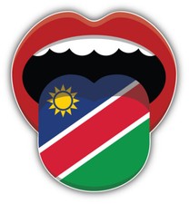 Namibia Flag Mouth Car Bumper Sticker Decal