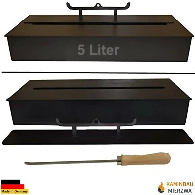 KAMINBAU MIERZWA 5 litro quemador etanol negro de gel y chimenea etanol Caminetti Cheminee Camino
