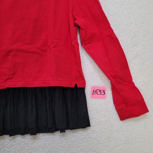 Vineyard Vines Girl’s Knit Top Red With Black Ruffle Hem Size XL 16 Pre-owned - Picture 4 of 13