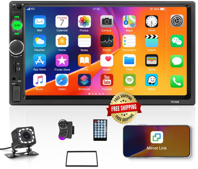 Estereo De Pantalla Para Coche Carro Pantalla Tactil Radio Bluetooth Doble Din