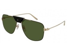 CARTIER Squared Pilot 59MM Green Metal Men's Sunglasses CT0037S 002