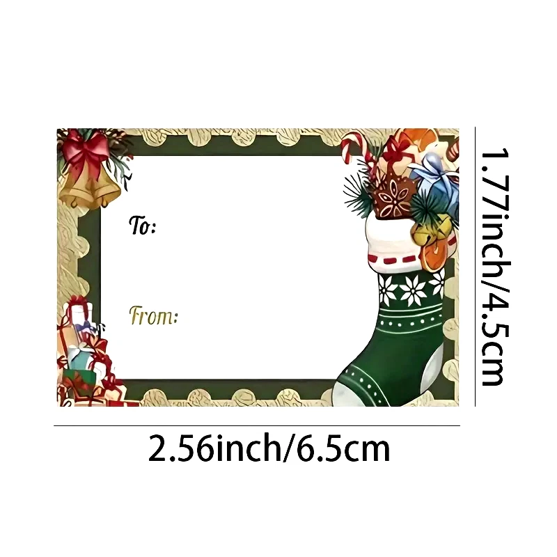 30 件圣诞礼物标签贴纸套装,6 件独特大箔设计,标签 — 第 2/4 张图片