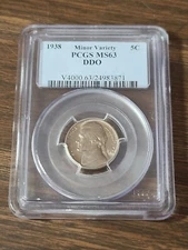 1938-P 5c. Jefferson Nickel PCGS MS-63 DDO