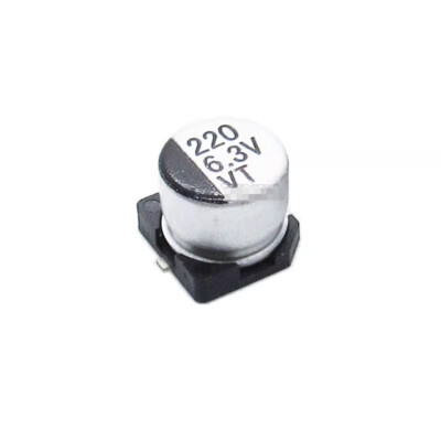 100PCS NEW Chip aluminum electrolytic capacitor 6.3V220UF 6.3*5.4
