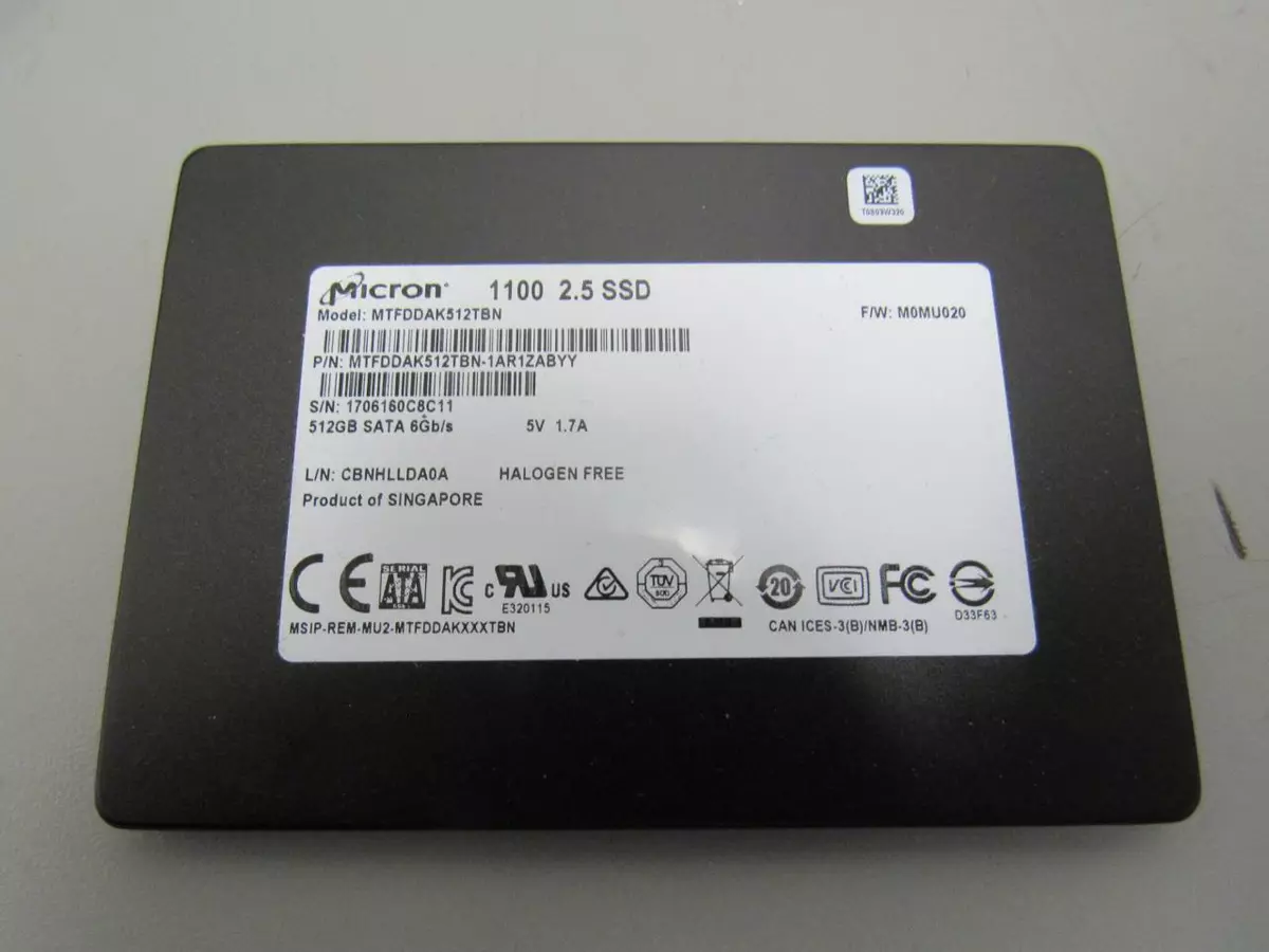 Micron 1100 512GB SATA 6Gbps 2.5 SSD MTFDDAK512TBN Internal Solid