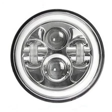 Eagle Lights 5 3/4" Chrome LED Headlight w/Halo Ring - HD Sportster Dyna