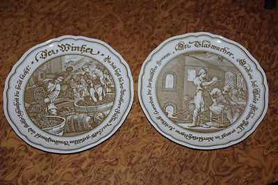 2 Hutschenreuther Teller Sammelteller Exclusiv Piroth Der Winzer Der Glasmacher
