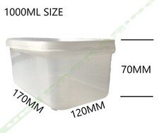 SMALL & LARGE CLEAR PLASTIC FOOD CONTAINERS BOXES TUBS + LIDS TAKEAWAY ALL SIZES