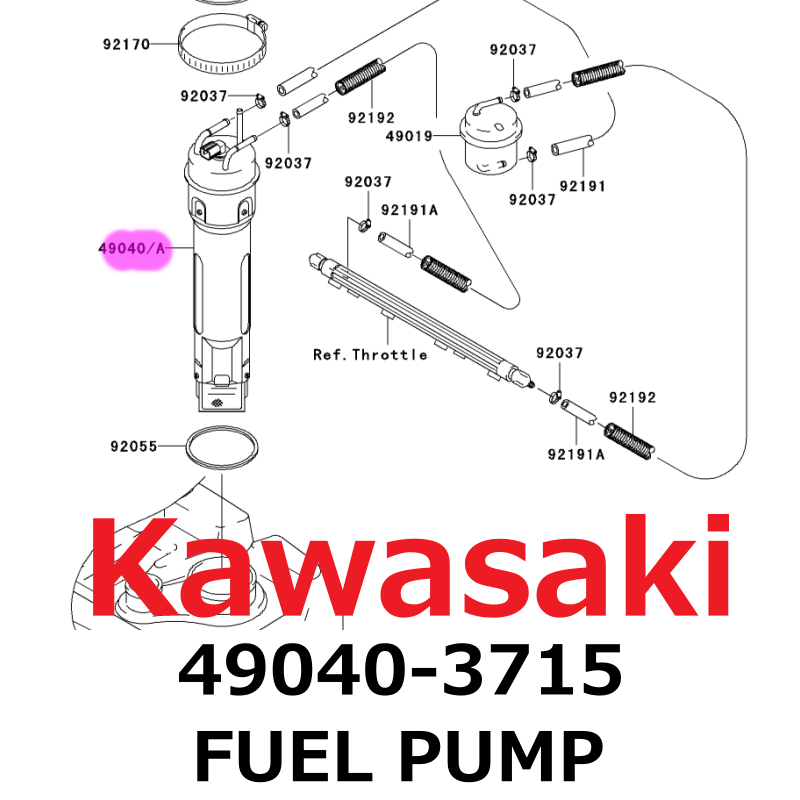 NEW】Kawasaki Genuine 2004 STX-12F STX-15F FUEL PUMP 49040 NEW】Kawasaki Genuine 2004 STX-12F STX-15F FUEL PUMP 49040