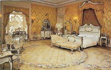 Vintage Florida Postcard Palm Beach Henry Flagler Museum Whitehall Bedroom