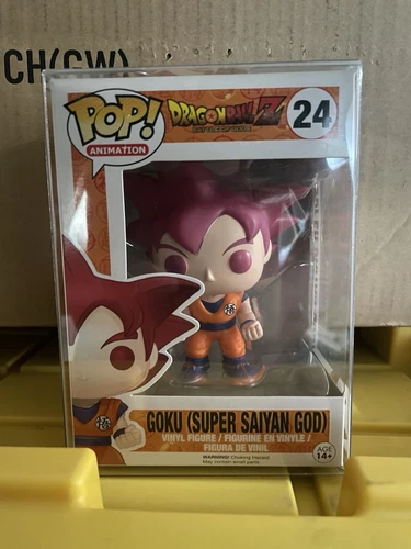 Funko Pop! Vinyl: Dragon Ball Z - Goku (Super Saiyan God) #24 in Protector