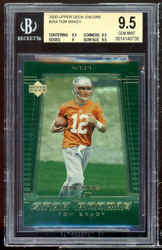 Tom Brady Rookie Card 2000 Upper Deck Encore #254 BGS 9.5 (9.5 9.5 9 9.5)