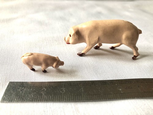 Figurines Starlux Anciennes - Cochon Et Porcelet, Style Ferme/zoo, Collection