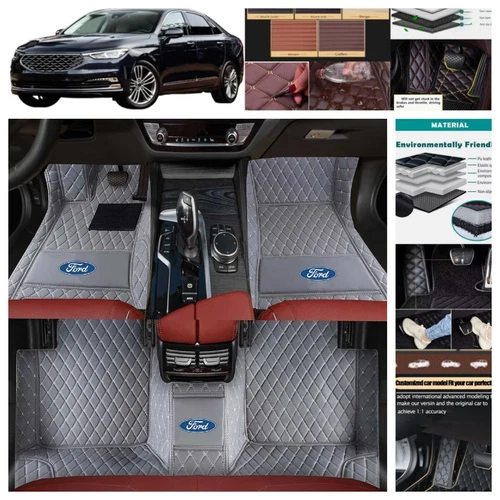 For Ford Taurus 2010-2019 Car Floor Mats PU Leather Waterproof Custom Carpets - Picture 15 of 36