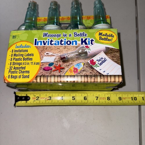 Message in a bottle Invitation Kit. Includes Set/8. New Original Pkg. Unique! - Picture 11 of 11