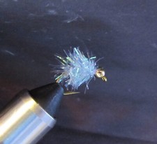 Opal Blue Estaz egg Steelhead, Salmon, trout fly fishing Bead head #6