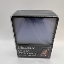 Ultra Pro 3X4 BLACK BORDER Toploaders 35pt 1 Pack of 25 for Standard Sized Cards