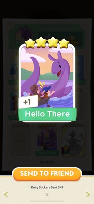 Hello There Set 15! Monopoly Go Sticker RARE 4     FAST Delivery
