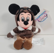 Pilot Mickey Mouse Bean Bag Plush Aviator Disney Store 11" New with Tag NWT