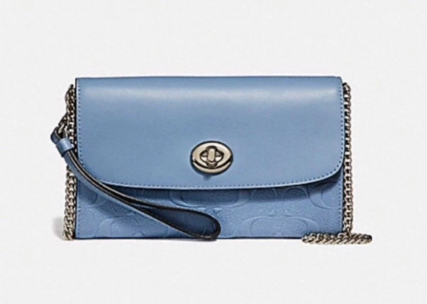 Coach chain crossbody in signature leather clearance