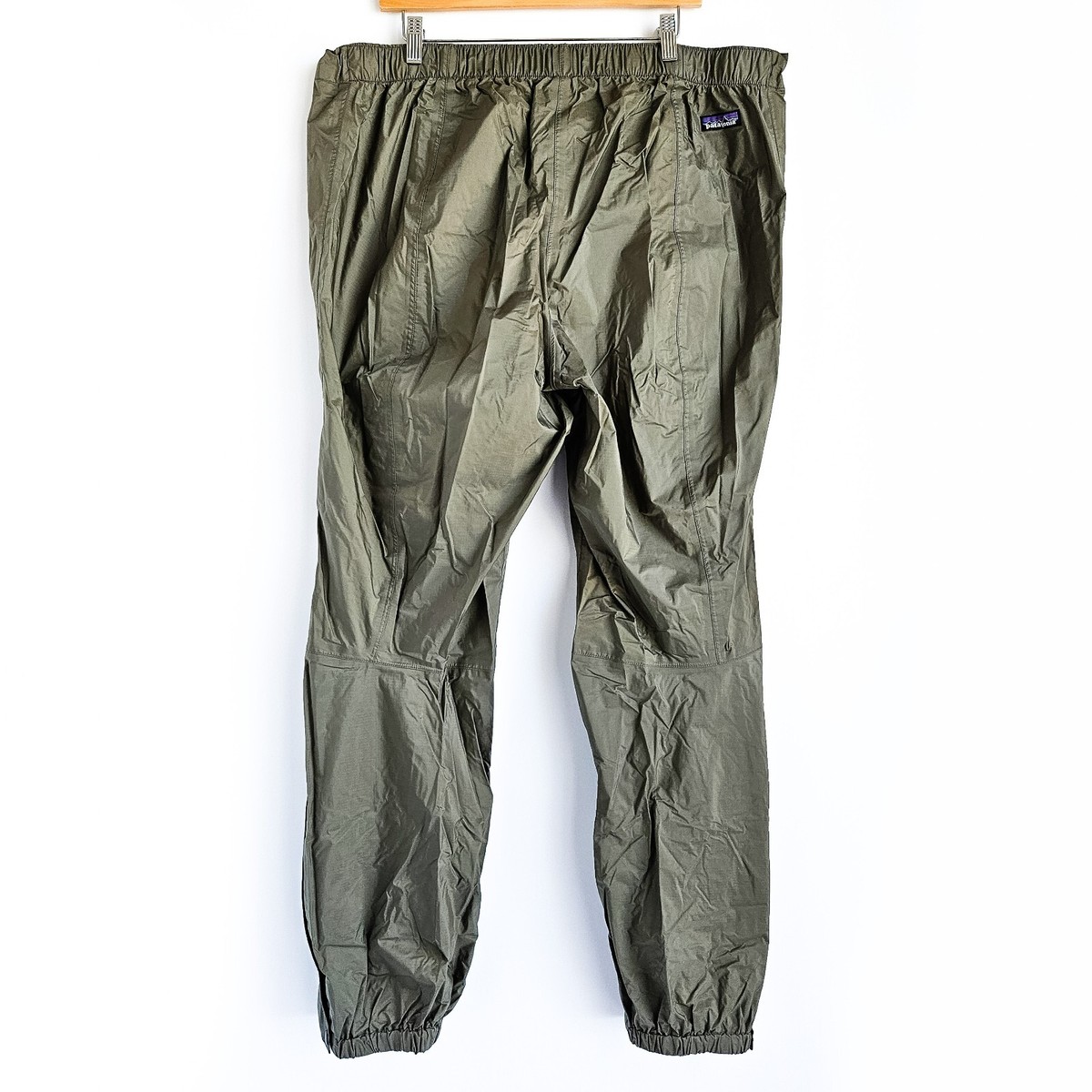 Patagonia Windbreaker Rain Shadow Pants Mens XXL Green Ankle Zip