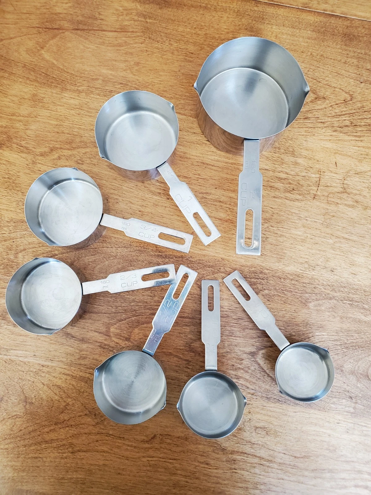 RSVP Endurance Stainless Steel Measuring Cups with Handles Set of 7
