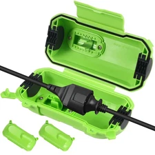 Sounir 4-Pack Outdoor Extension Cord Covers Waterproof Box Green