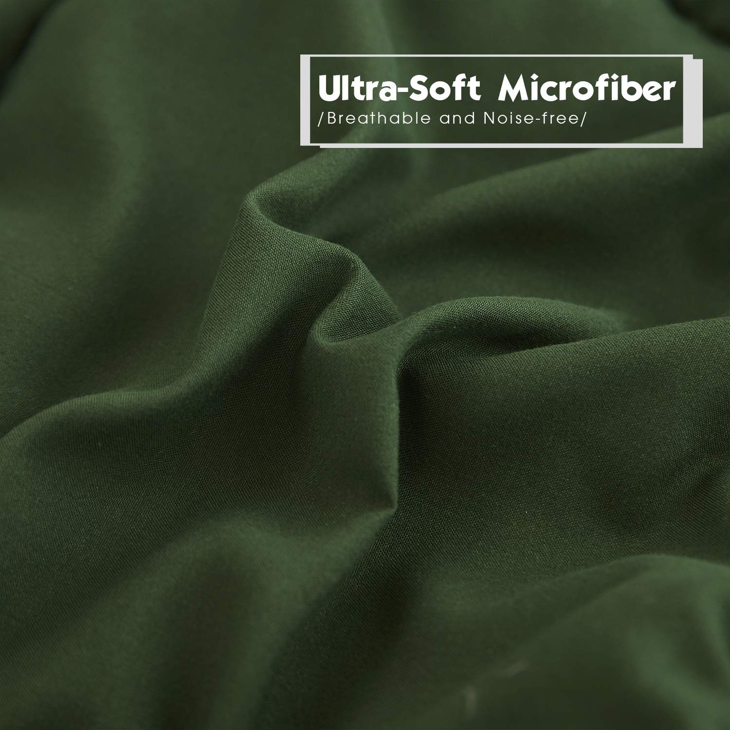 3pc Green Twin/Twin XL Comforter Set - All Season Reversible Down Alternative...