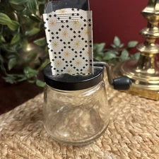 Vintage Androck #49  Nut Chopper/Spice Grinder Metal Top & Glass Jar