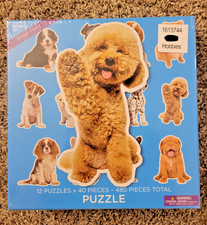 Dog Puzzles 12 Puzzles x 40 Pieces - 480 Pieces Total