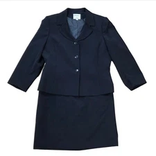 Collections For Le Suit Skirt Suit Womens  16 Black Minimalist