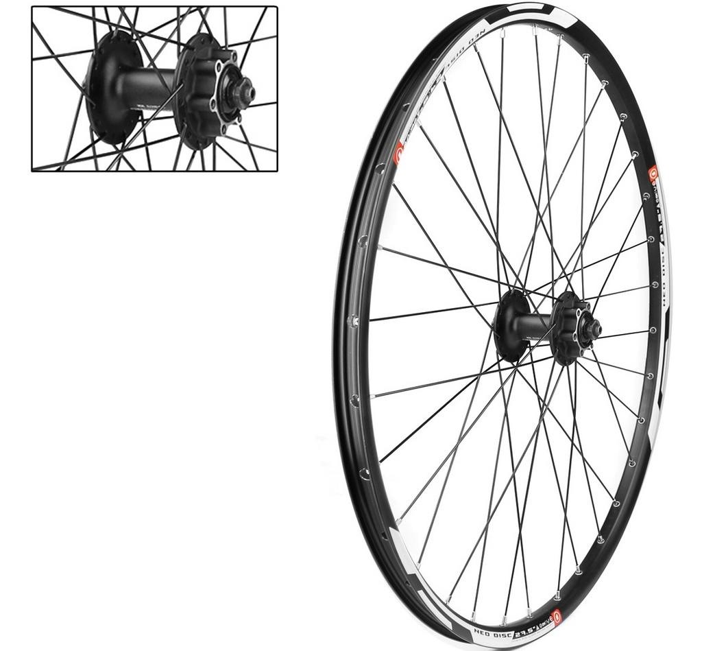 Roue avant 29 pouces VTT alu Vélox Neo Disc avec moyeu Shimano M475 pour pneu tubeless ready