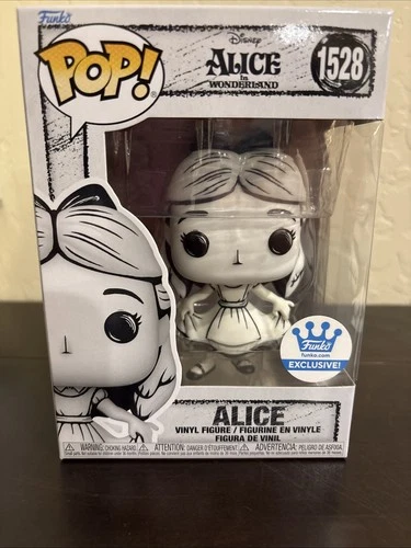 🖤🤍RARE🖤🤍Funko Excl Pop Disney Alice in Wonderland #1528 Sketched Black White