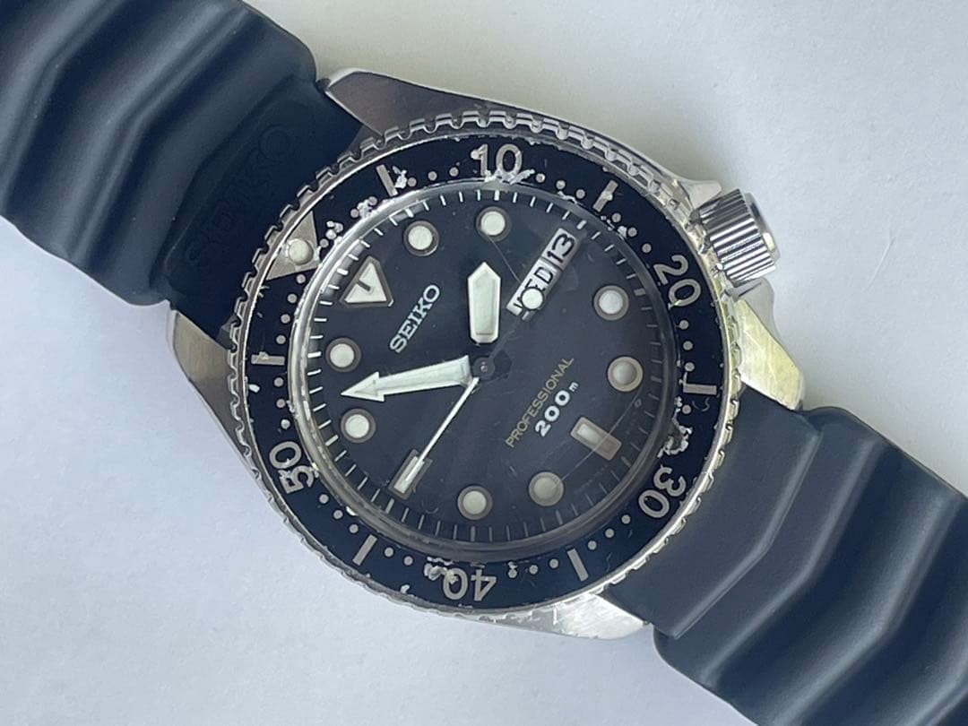 Seiko 7C43-6010 Diver Watch Black Dial 38mm Used SD211 | eBay