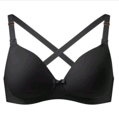 Bravado Designs Size 36DDD Buttercup Black Nursing Bra Super Soft Foam Cups (GP)