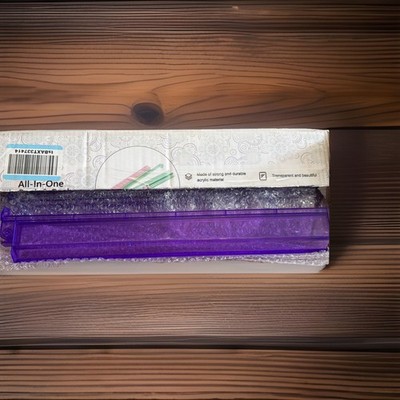 Mahjong All In One Tile Rack & Pusher Clear Acrylic Mahjong Rack and Pusher Purp