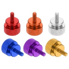6 Pcs Computer Case Thumb Screw M3x7mm Knurled Screws, 6 Color