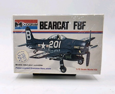 #ad Vintage Monogram Grumman Navy Bearcat F8F 1 72 Model 1979 Rare # 6789 $24.99
