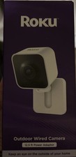 Roku - Outdoor Camera - Home Security - IP65 Weather Resistant Wired Security...