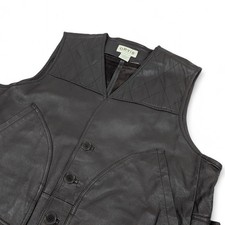 Gilet vintage Orvis pelle caccia munizioni uomo XL marrone tracolla gioco borsa
