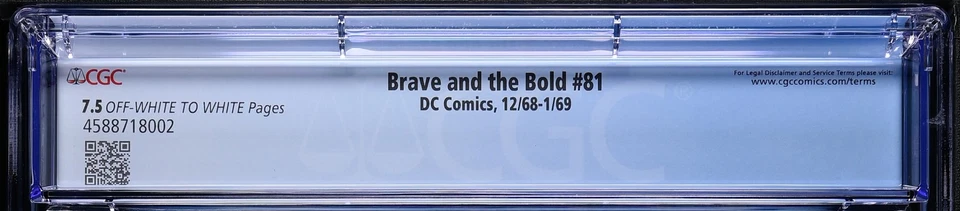 BRAVE AND THE BOLD 81 CGC 7.5 NEAL ADAMS BATMAN THE FLASH BORK FIRST APPEARANCE - Image 4 of 4