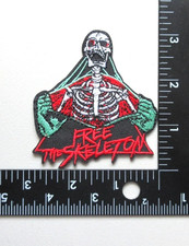   FREE THE SKELETON JACKET VEST HAT CLOTHING BACKPACKS EMBROIDERED IRON ON PATCH
