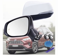 Driver Side Mirror Toyota RAV4 2019-2025 Power Adjustment Heat Turn Signal White