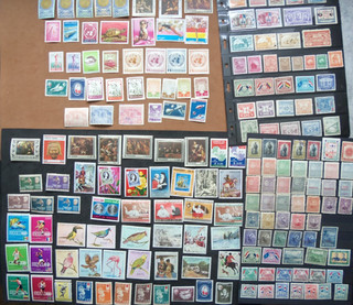 Paraguay job lot collection of 300 stamps on 2 hangers & loose see 8 scans
