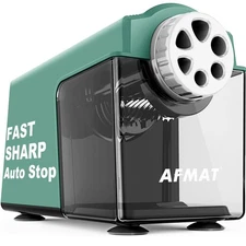 AFMAT Electric Pencil Sharpener Heavy Duty, 6-Hole Classroom Pencil Sharpener...